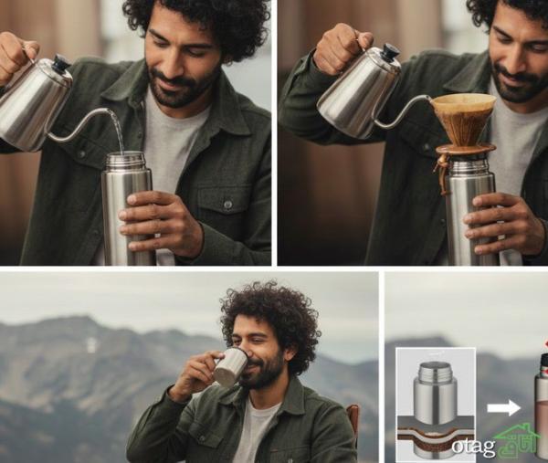 طرز استفاده از فلاسک قهوه طرز استفاده از فلاسک قهوه
